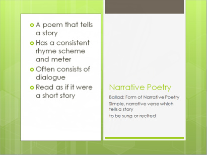 narrative poem topic ideas